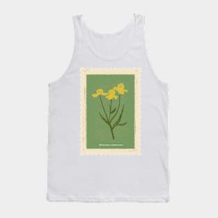 Vintage Stamp Design Featuring Helenium Virginicum Flowers Tank Top